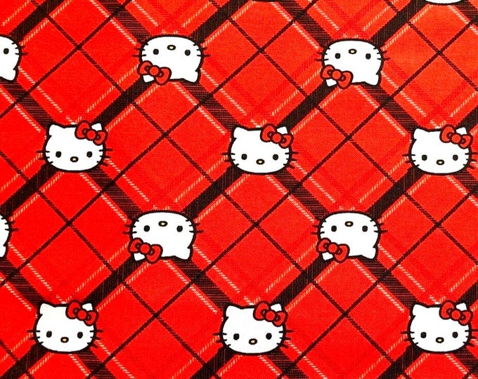 Hello Kitty Red Plaid Scrub Cap