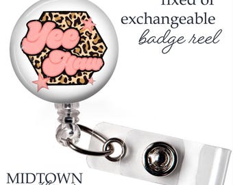 Yee Haw Badge Reel or Exchangeable Topper