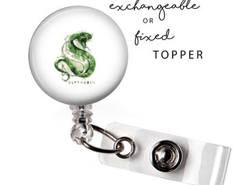 POP - Slytherin Watercolor Badge Reel or Exchangeable Button
