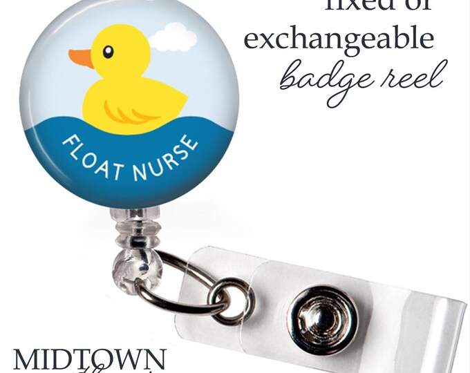 Float Nurse Badge Reel or Exchangeable Topper