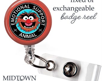 Emotional Support Badge Reel or Exchangeable Topper
