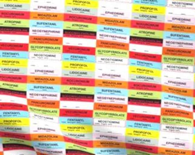 Anesthesia Drug Stickers Scrub Cap