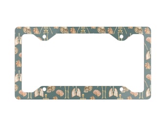 Metal License Plate Frame with Unique Design, Car Accessories, Personalized Gift, Home Decor, Vehicle Customization, Cute Car Gift