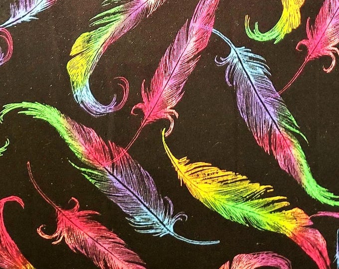 Rainbow Feathers Scrub Cap