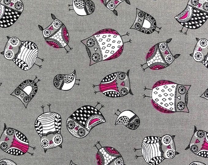 Sketched Owls Scrub Cap