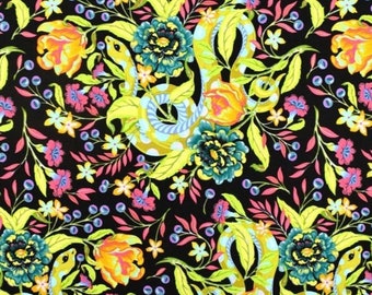 Snake Floral Scrub Cap