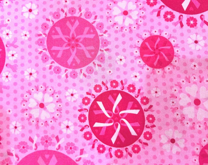 Breast Cancer Ribbons on Pink Scrub Cap