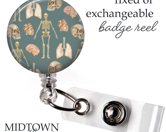 Sage Anatomy Badge Reel or Exchangeable Topper