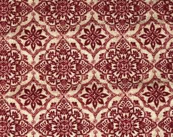CHR - Red Snowflake Medallions Scrub Cap