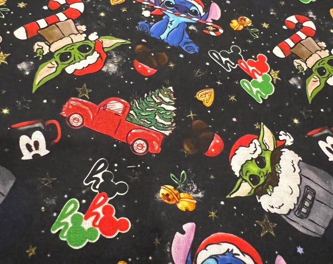 CHR - Stitch and Baby Yoda Scrub Cap