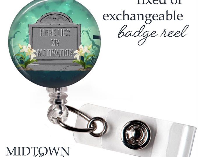 Motivation Badge Reel or Exchangeable Topper