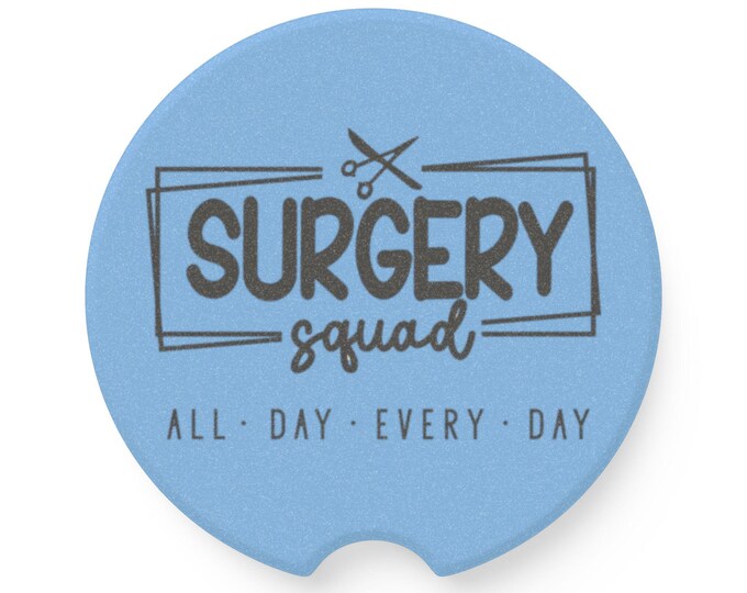 Surgery Squad Car Coaster, Nurse Gift, Medical Decor, Car Accessories, Everyday Humor