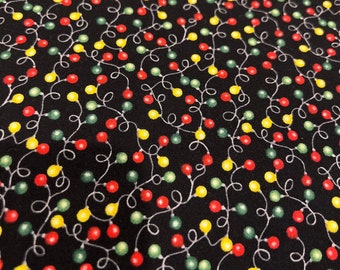 CHR - Christmas Lights on Black Scrub Cap