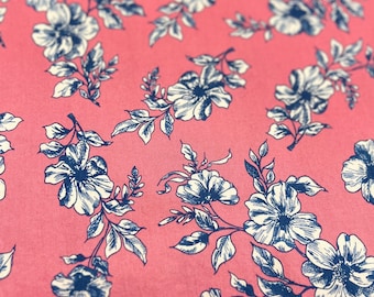 Blue Toile Fliral on Pink Scrub Cap