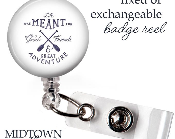 Great Adventure Badge Reel or Exchangeable Topper