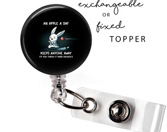 FUN - An Apple a Day Badge Reel or Exchangeable Button