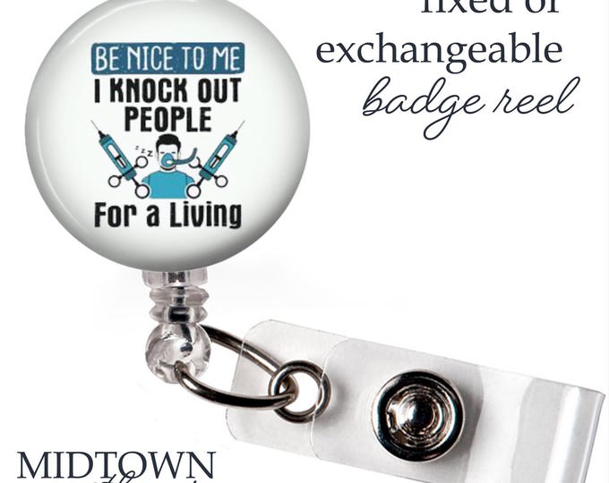 Be Nice to Me Badge Reel or Exchangeable Topper