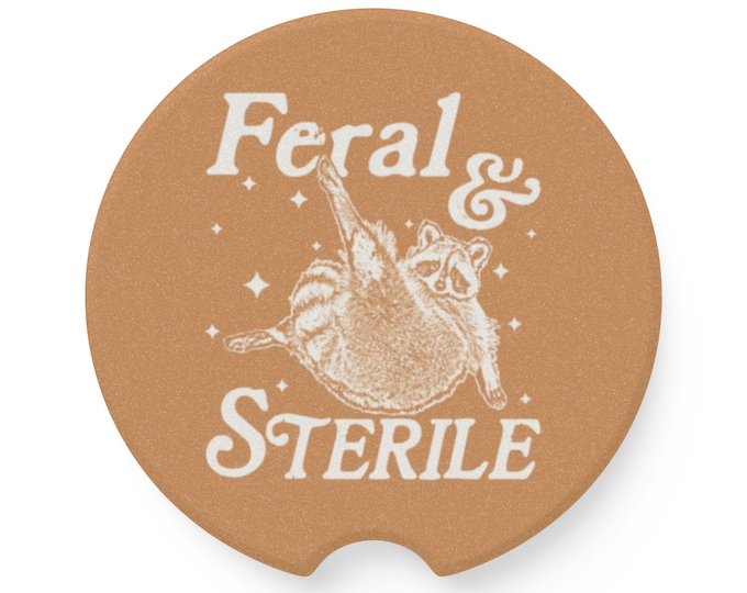 Feral & Sterile Soapstone Car Coaster