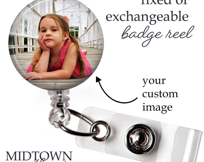 Custom Image Badge Reel or Exchangeable Topper