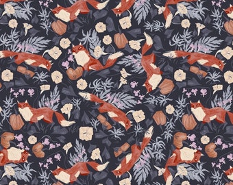 Fox Floral Scrub Cap