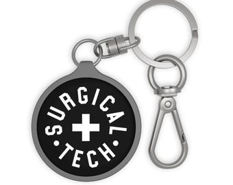 Surgical Tech Keyring Tag, Personalized Medical Gift, Healthcare Accessory, Gift for Surgical Team