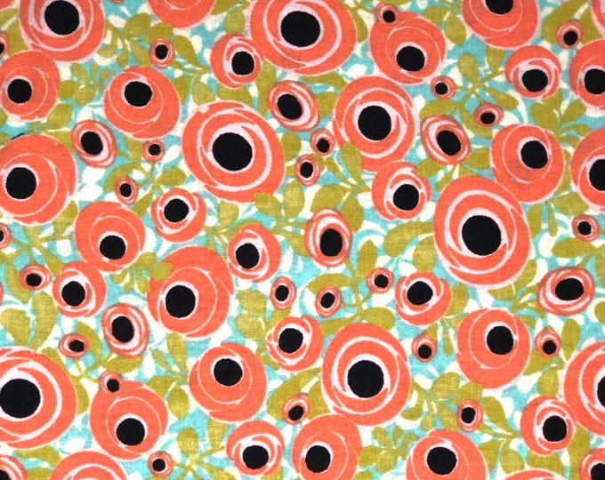 Orange Flowers on Blue Scrub Cap