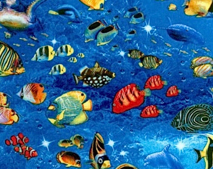 Tropical Fish Scrub Cap