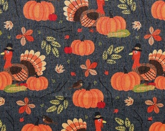 THA - Turkeys on Denim Scrub Cap