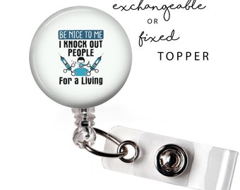 MED - Be Nice to Me Badge Reel or Exchangeable Button