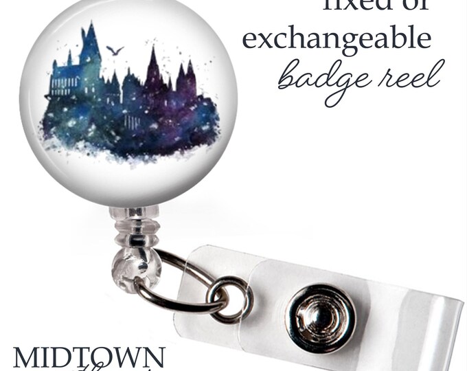 Hogwarts Badge Reel or Exchangeable Topper