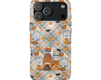 Autumn-Themed Tough Phone Cases, Pumpkin Spice Phone Case, Fall Phone Accessory, Cute Seasonal Phone Cover, Thanksgiving Gifts