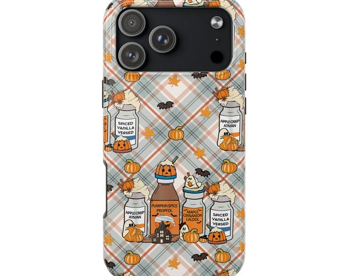 Autumn-Themed Tough Phone Cases, Pumpkin Spice Phone Case, Fall Phone Accessory, Cute Seasonal Phone Cover, Thanksgiving Gifts