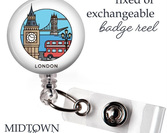 London Badge Reel or Exchangeable Topper