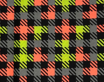 Neon Herringbone Scrub Cap