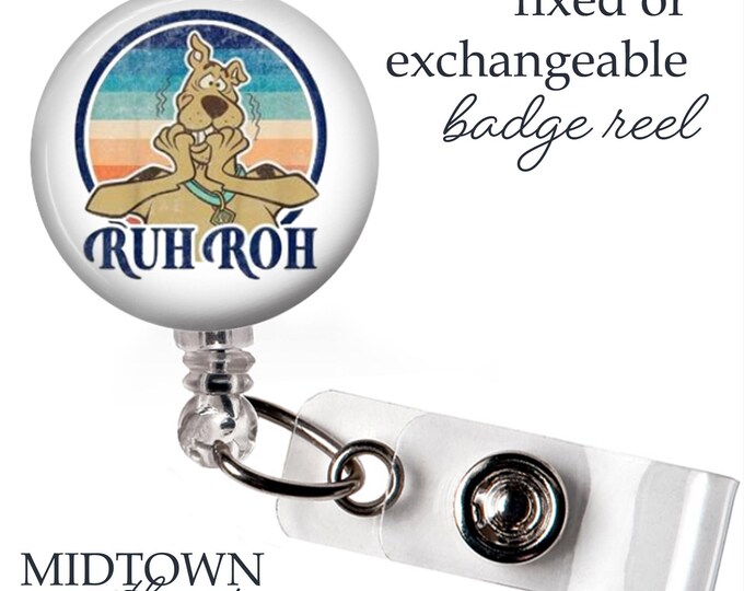 Scooby Doo Badge Reel or Exchangeable Topper