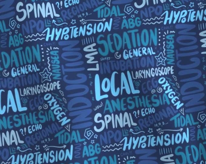 Anesthesia Graffiti Scrub Cap