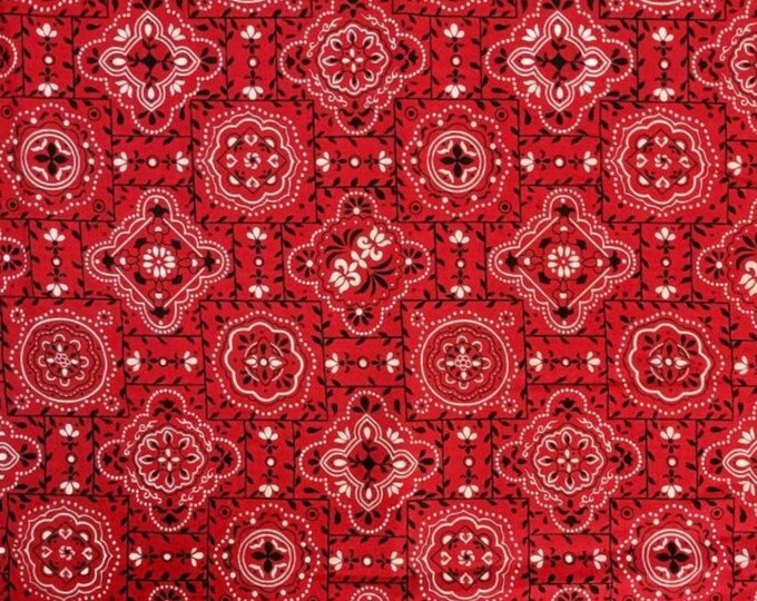 Red Bandana Scrub Cap