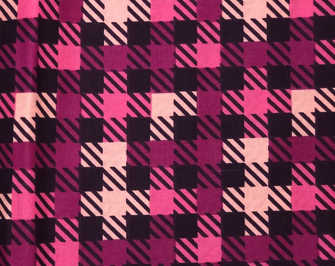 Pink and Plum Herringbone Scrub Cap