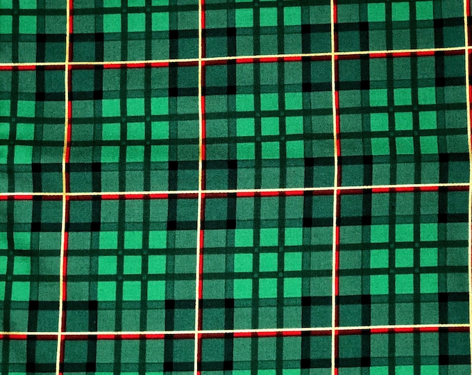 CHR - Green Plaid Scrub Cap