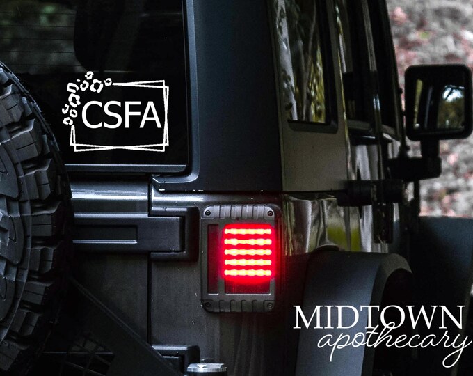 Cheetah Border Monogram Car Decal/Tumbler Decal/Laptop Sticker