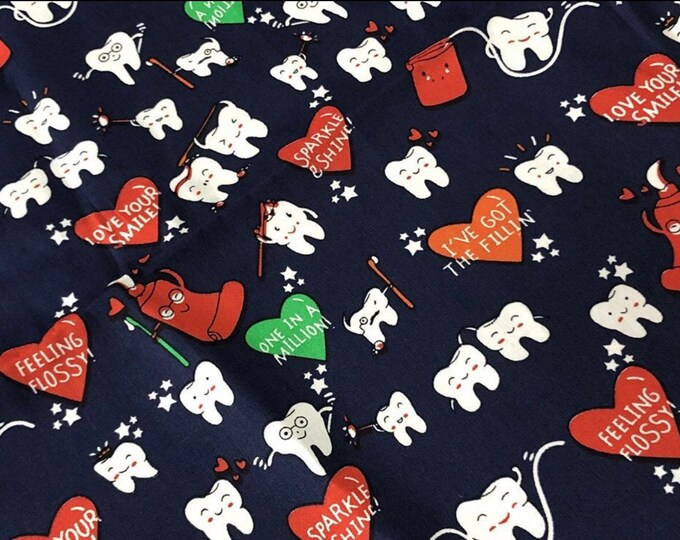 Dental Happy Teeth Scrub Cap