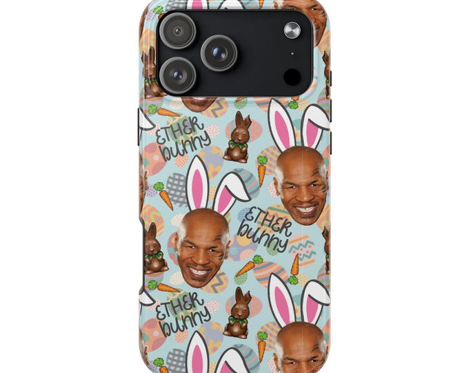 Ether Bunny Tough Phone Case - Mike Tyson Design, Cute Phone Protector, Trendy Gift for Fans, Unique Holiday Accessories
