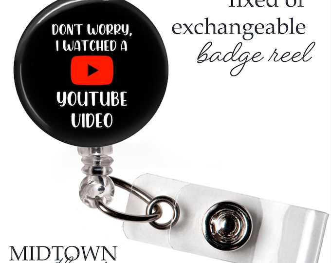 YouTube Video Badge Reel or Exchangeable Topper