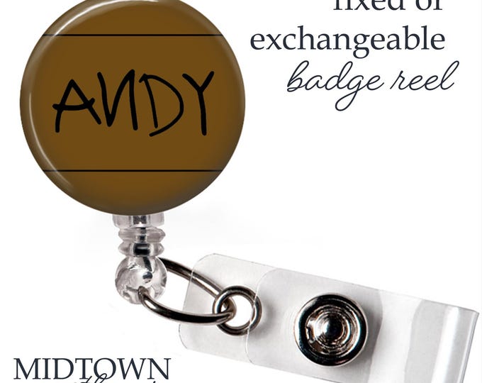 Andy Badge Reel or Exchangeable Topper