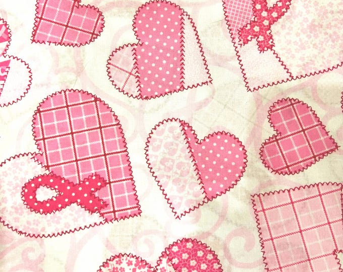 Breast Cancer Ribbons and Quilted Hearts Scrub Cap