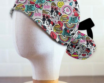 Womens Oh! Mickey Ponytail Scrub Cap