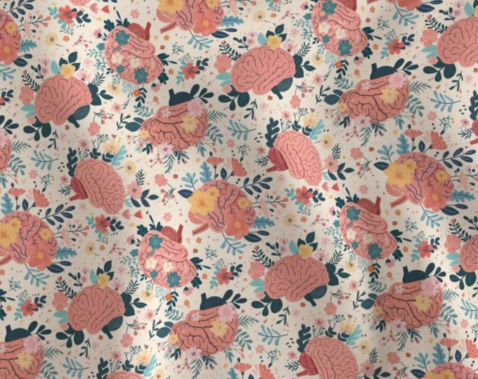 Brain Floral Scrub Cap