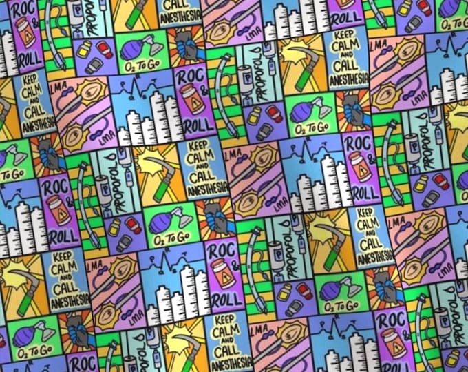 Anesthesia Comic Scrub Cap