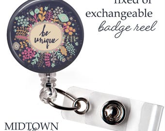 Be Unique Badge Reel or Exchangeable Topper