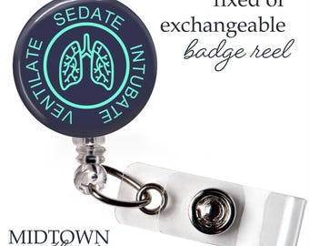 Sedate Intubate Ventilate Badge Reel or Exchangeable Topper